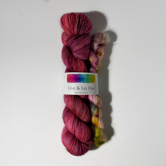 Raspberry Lemonade Project set  (2 Skein Bundle)